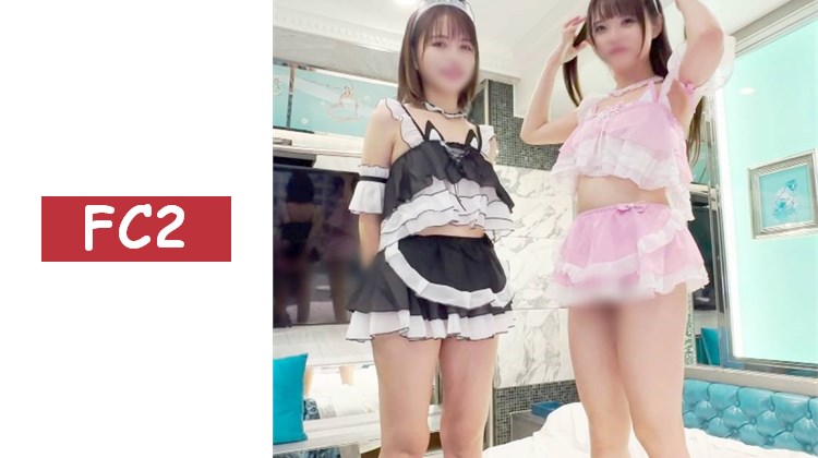 【逆3P】與人氣TOP2的コンカフェ女孩享受奢華性愛♥ 剛毛與光滑的絕美私處交替無套插入。